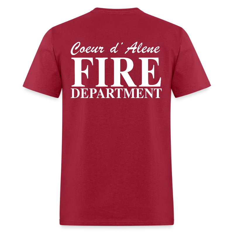 Fire Dept. Coeur D' Alene T Shirt - dark red