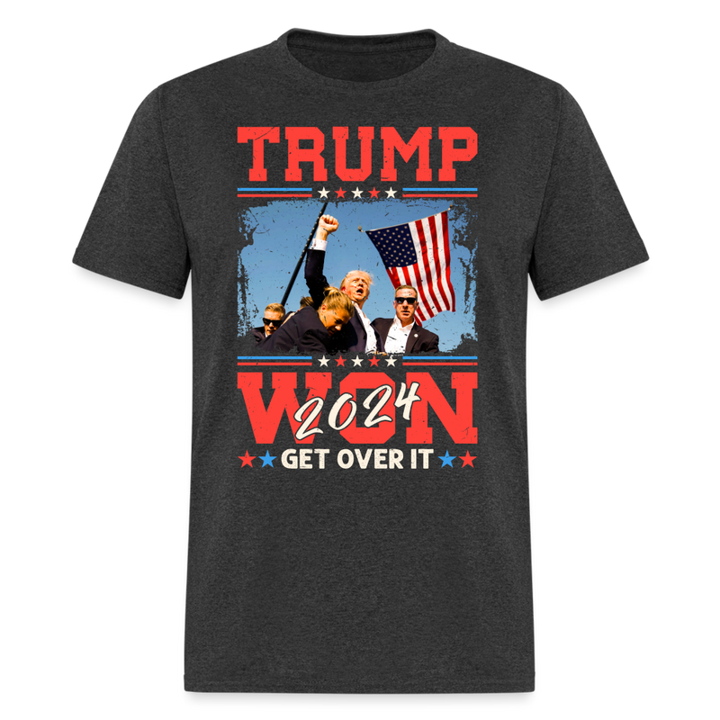 Trump Won Get Over It 2024 T Shirt - heather black