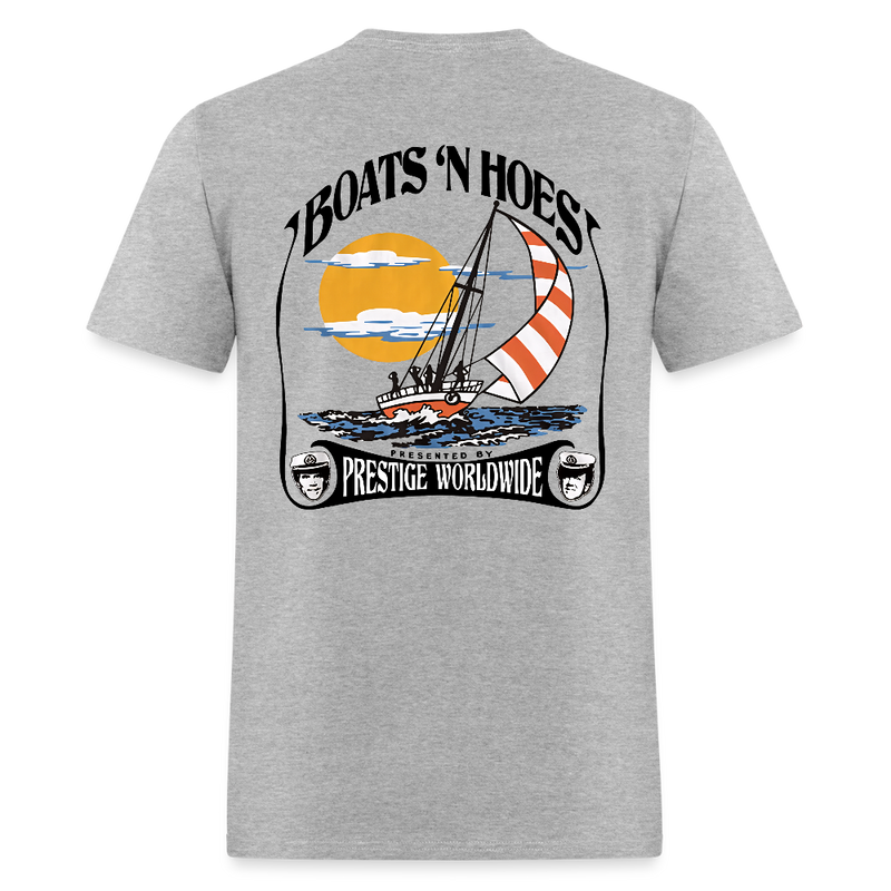 Boats 'N Hoes T Shirt - heather gray