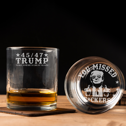 Trump Make America Great Again Whiskey Glass