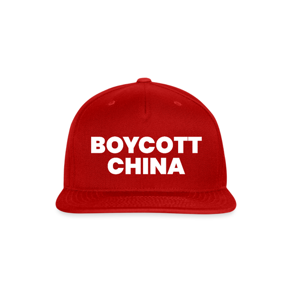 Boycott China Hat - red