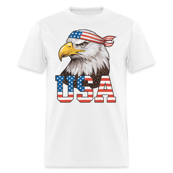 Bald Eagle USA T Shirt - white