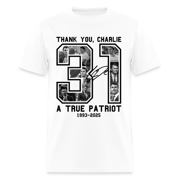 Thank You Charlie A True Patriot T Shirt - white