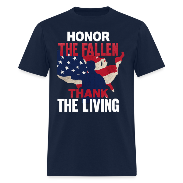 Honor The Fallen Thank The Living T Shirt - navy