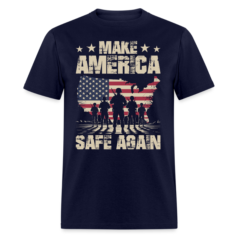 Make America Safe Again T Shirt - navy