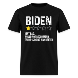 Biden 1 Star Review Very Bad T Shirt - black