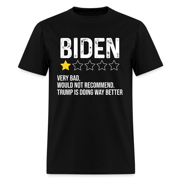 Biden 1 Star Review Very Bad T Shirt - black