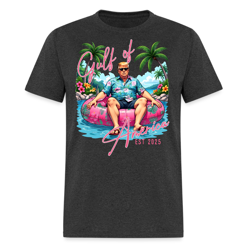 Trump Chillin' at the Gulf of America T Shirt - heather black