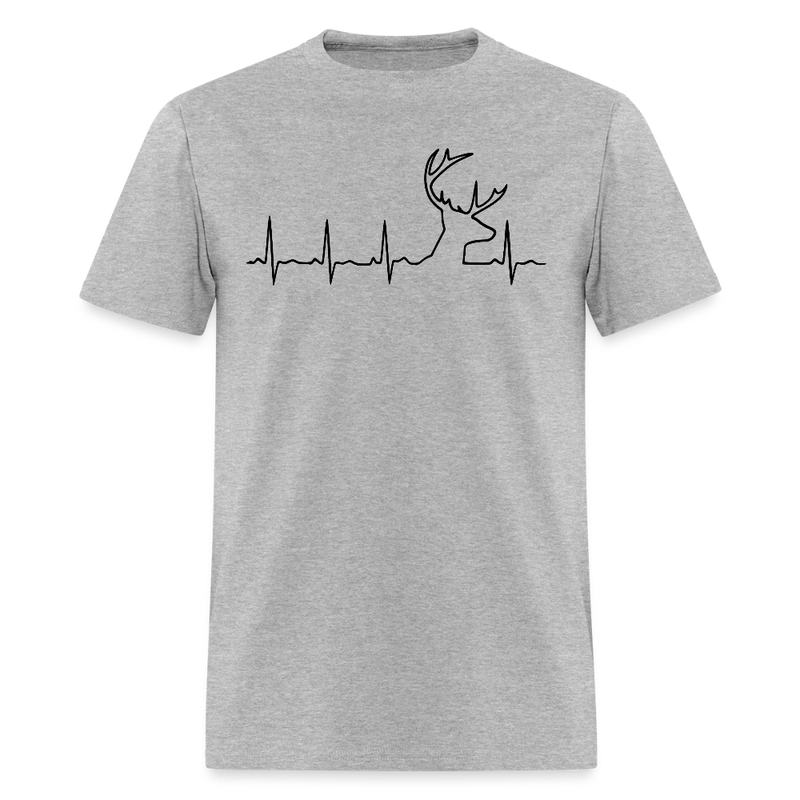 Deer Hunting Life Line T Shirt - heather gray