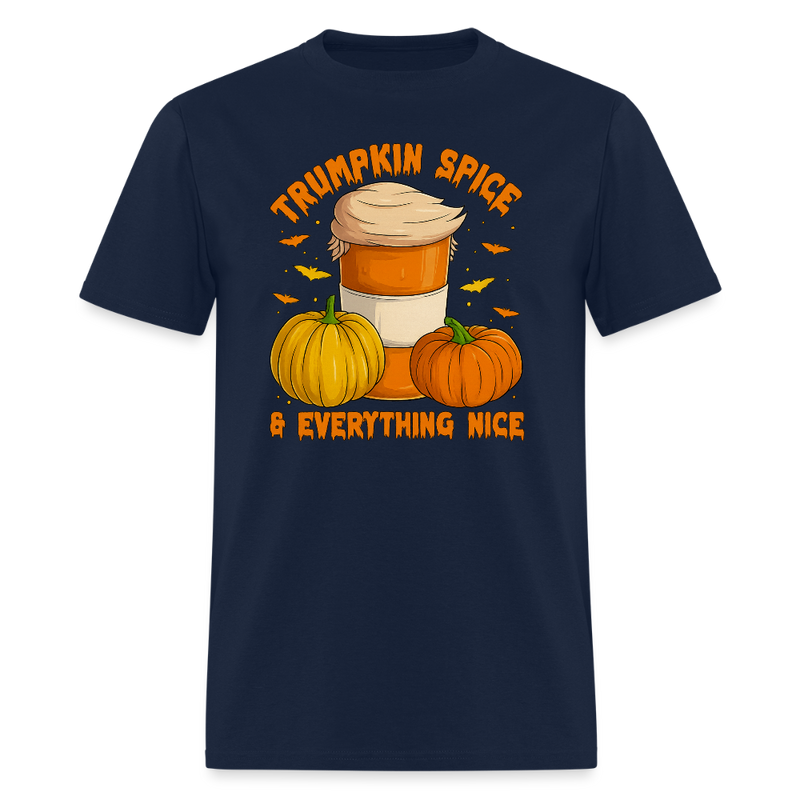 Trumpkin Spice Halloween T Shirt - navy