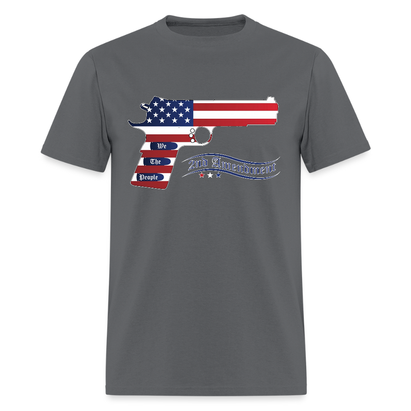 We The People 2nd Amendment Gun T Shirt - charcoal