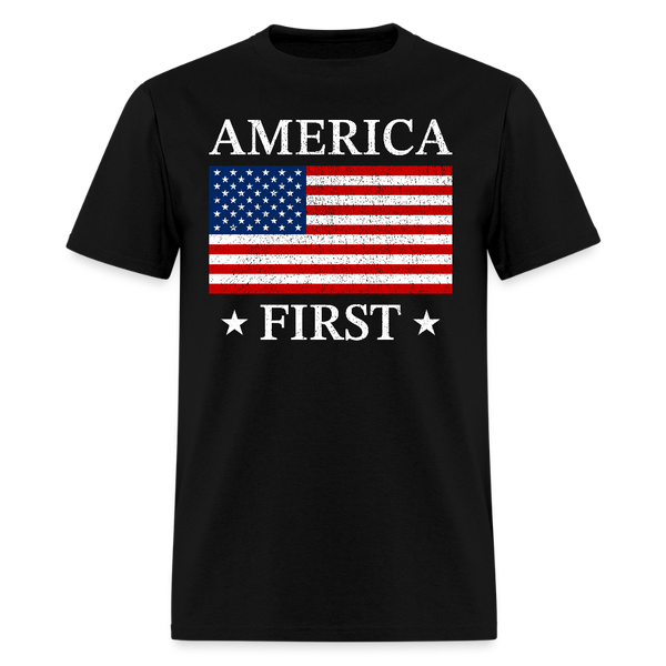 America First T Shirt - black