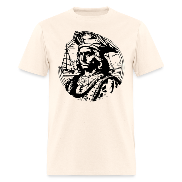 Happy Colombus Day T Shirt - 6 - natural