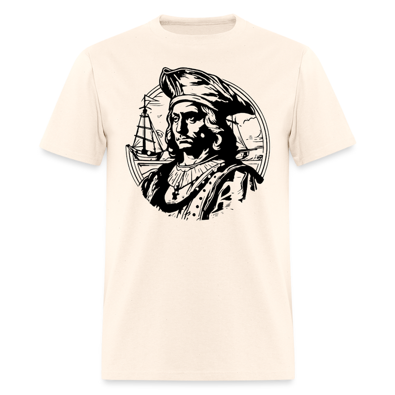 Happy Colombus Day T Shirt - 6 - natural