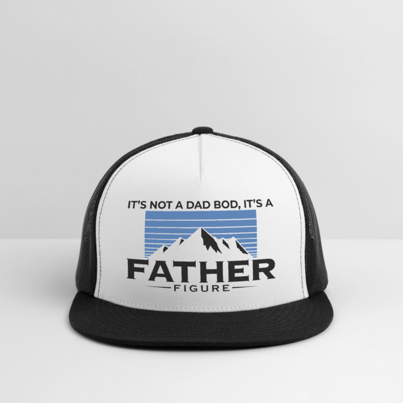 It's Not A Dad Bod It's A Father Figure Trucker Hat - white/black