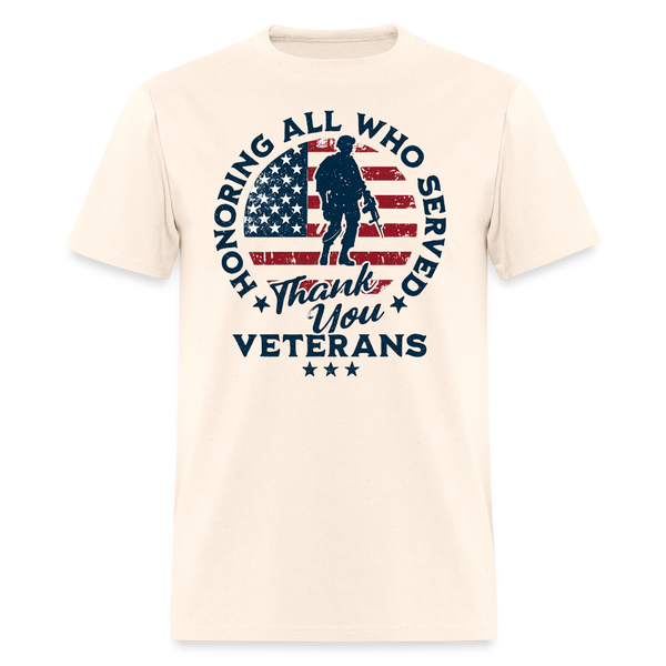 Honoring All Who Served T Shirt - natural