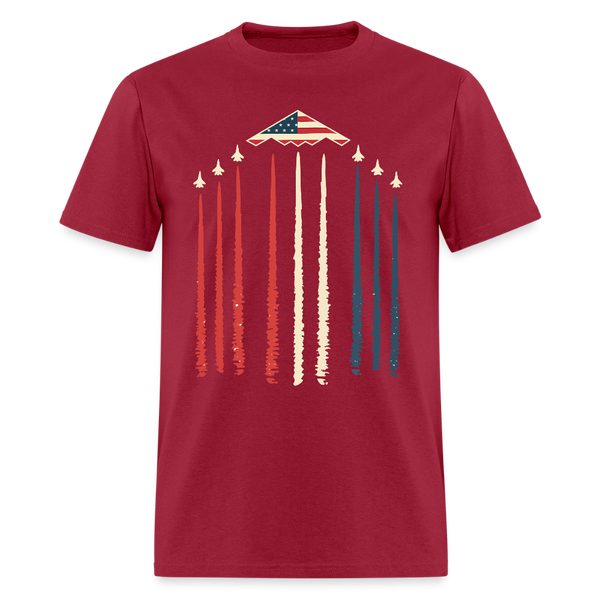 Midnight Hammer B-2 Stealth Jet T Shirt - dark red