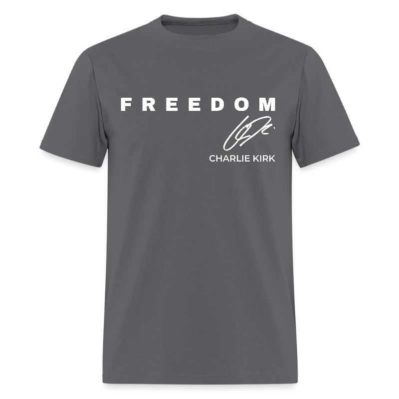 RIP Charlie Kirk Flag T Shirt - charcoal