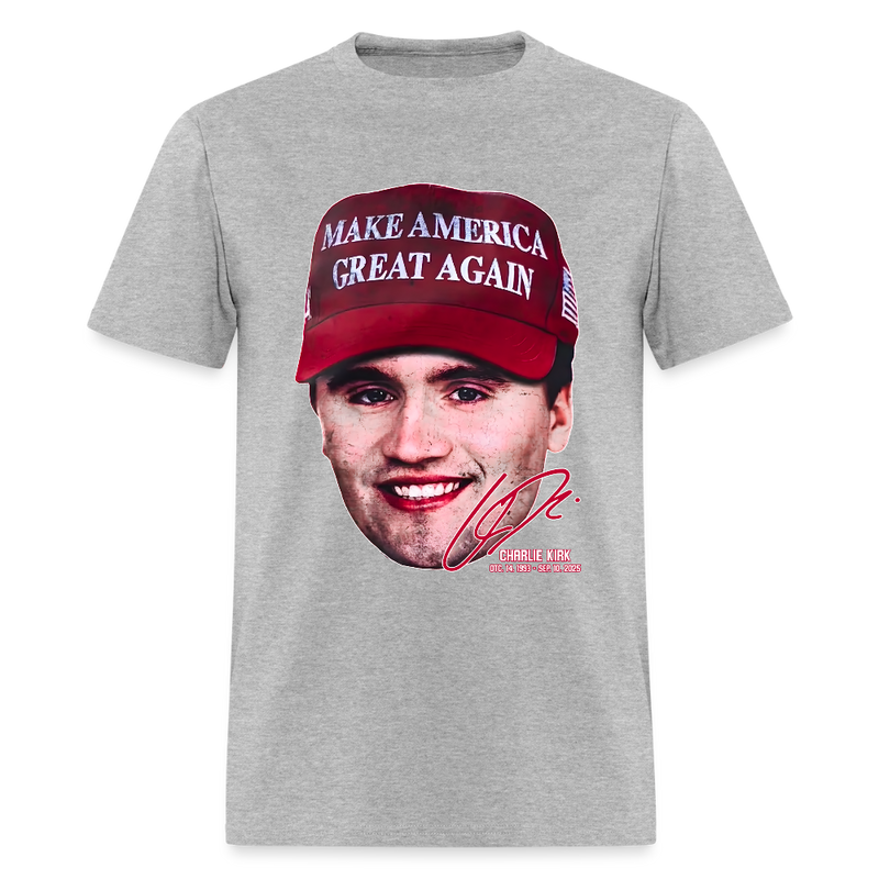 Rest In Peace Charlie Kirk T Shirt - heather gray