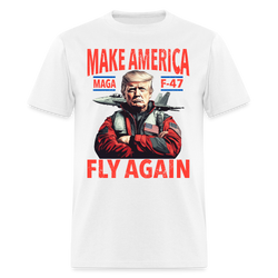 Trump MAGA F-47 Make America Fly Again T Shirt - white