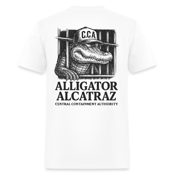 Alligator Alcatraz C.C.A T Shirt - white