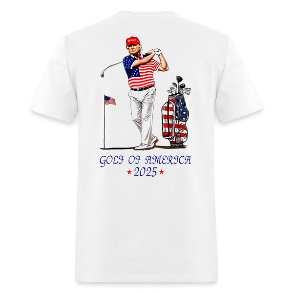Golf Of America 2025 Trump T Shirt - white
