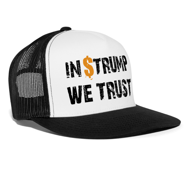 In Trump We Trust Trucker Hat - white/black
