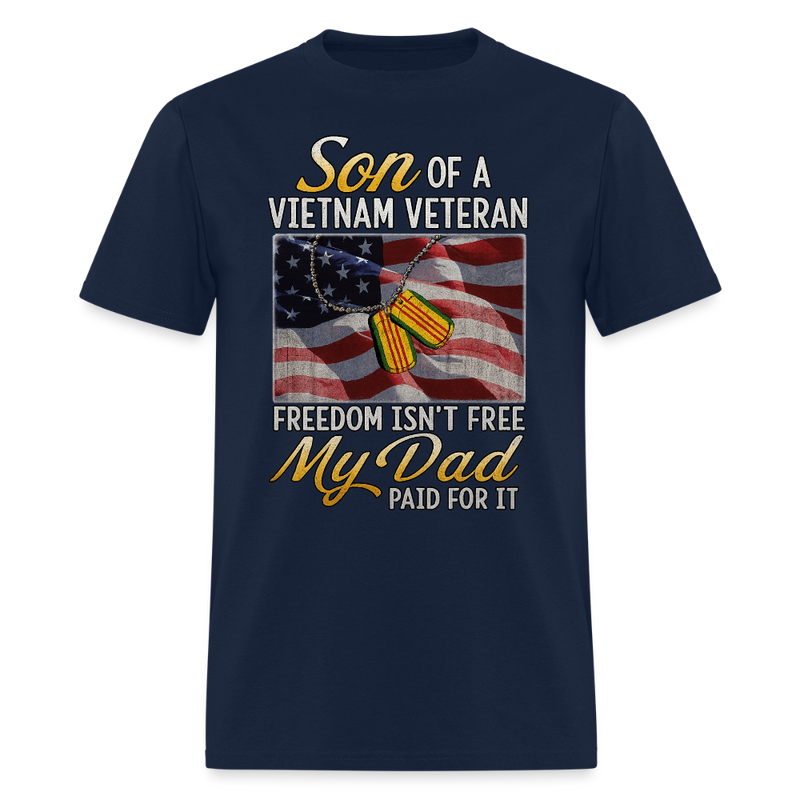 Son of Vietnam Veteran T Shirt - 4 - navy