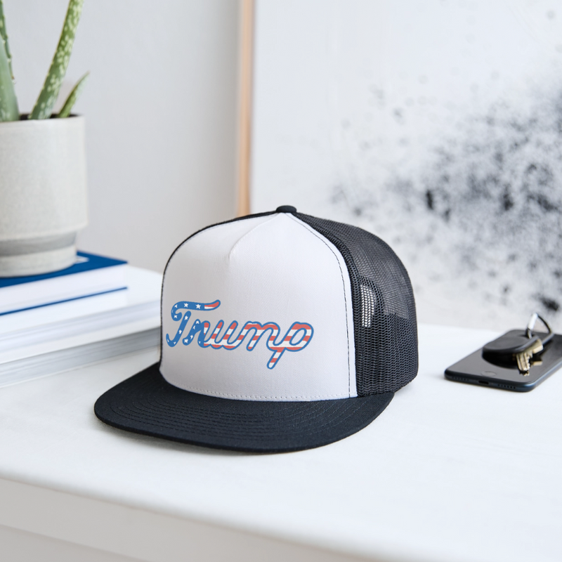Trump American Trucker Hat - white/black