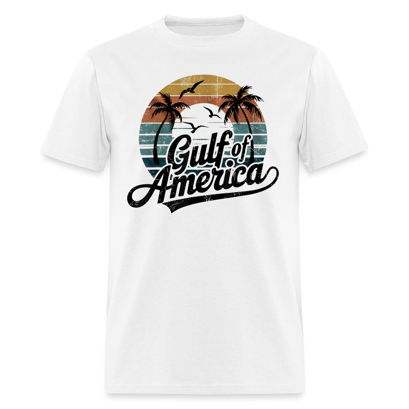 Gulf of America Retro Beach T Shirt - white