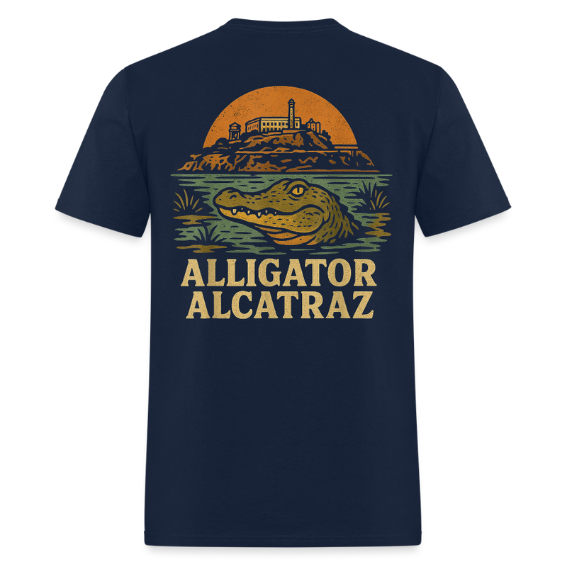 Alligator Alcatraz Everglades Florida T Shirt - navy