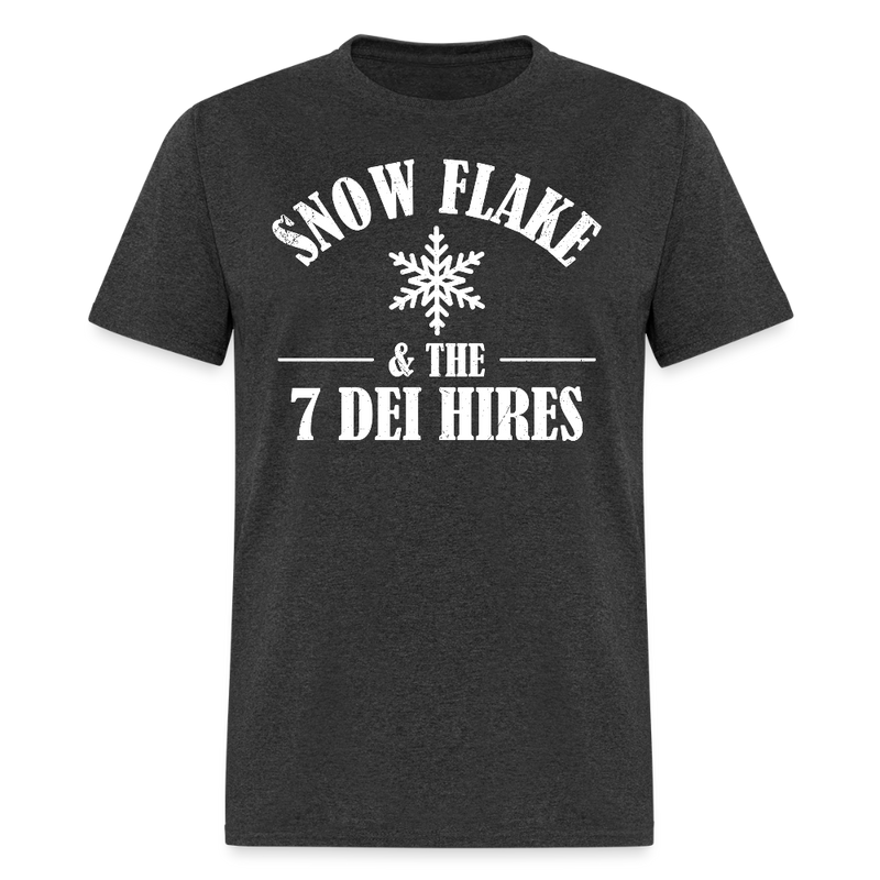 Snow Flake & The 7 DEI Hires T Shirt - heather black