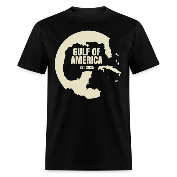 Retro Vintage Map Gulf Of America T Shirt - black