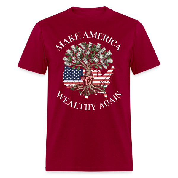 Make America Wealthy Again T Shirt - dark red