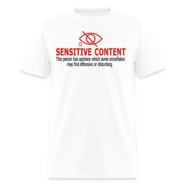 Sensitive Content T Shirt - 2 - white
