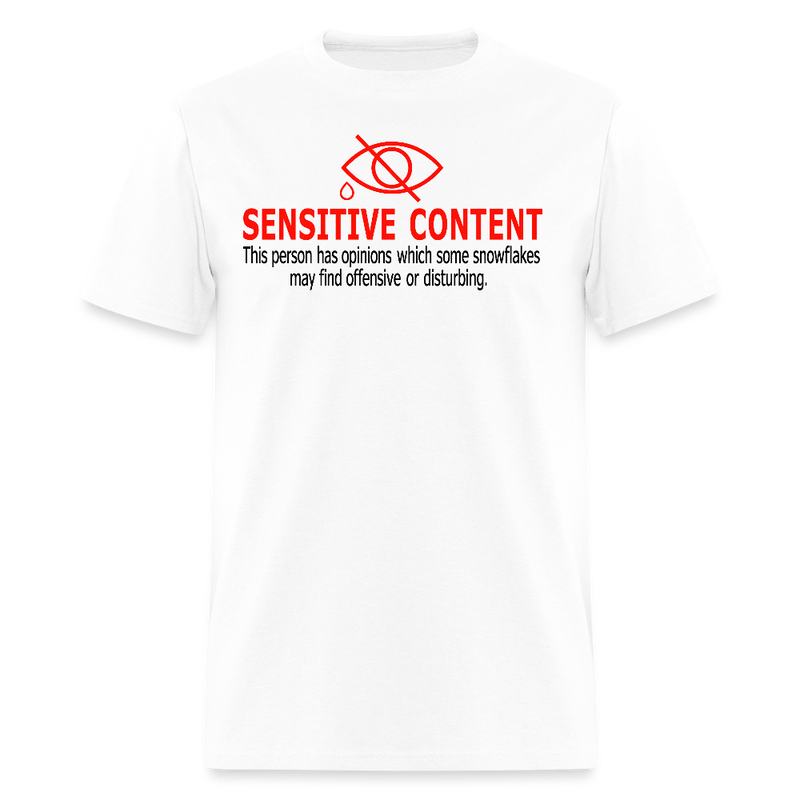 Sensitive Content T Shirt - 2 - white