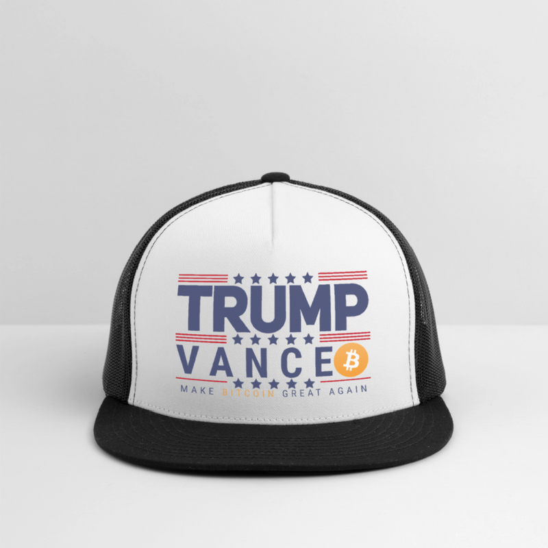 Trump Vance Make Bitcoin Great Again Trucker Hat - white/black