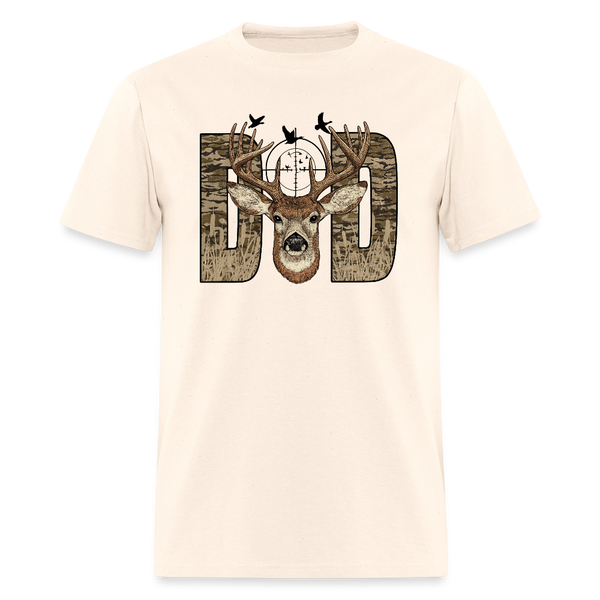 Camo Dad Deer Hunting T Shirt - natural