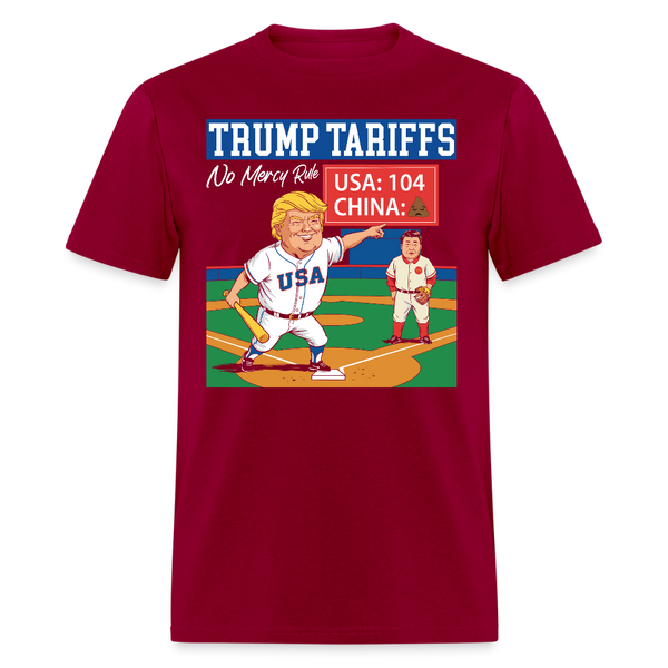 Trump Tariffs No Mercy Rule T Shirt - dark red
