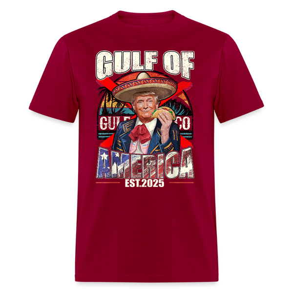 Gulf of America Funny Taco T Shirt - 2 - dark red