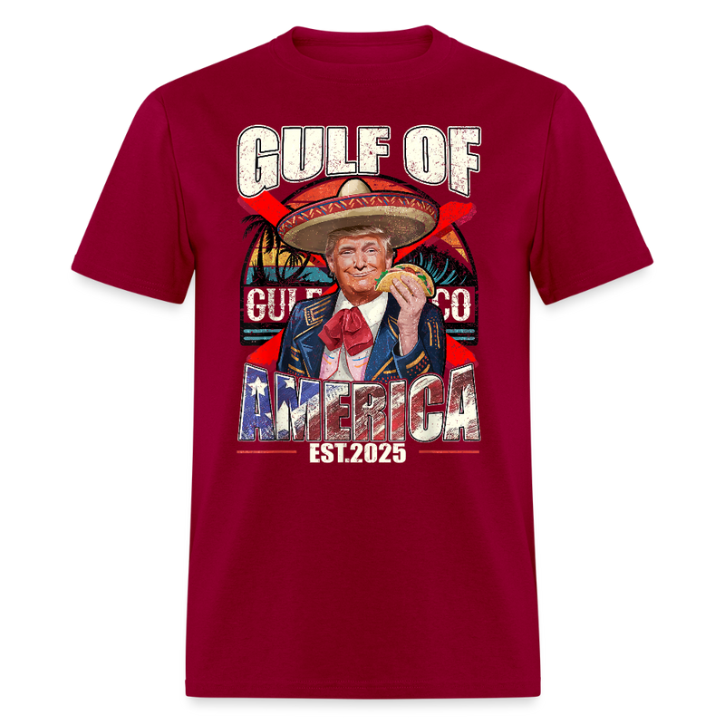 Gulf of America Funny Taco T Shirt - 2 - dark red