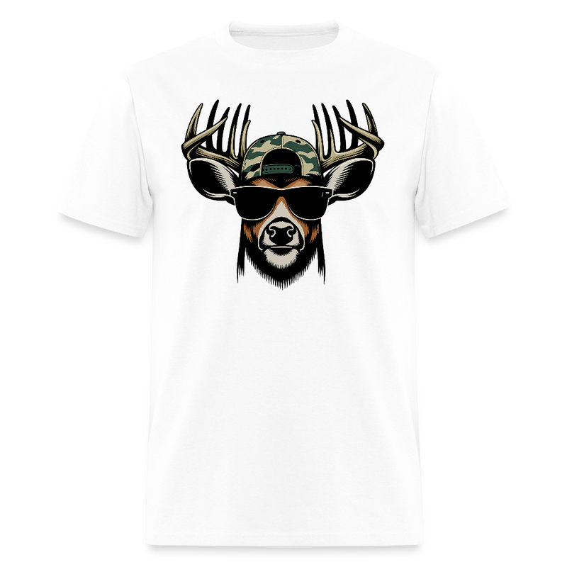 Deer Hunt T Shirt - 2 - white
