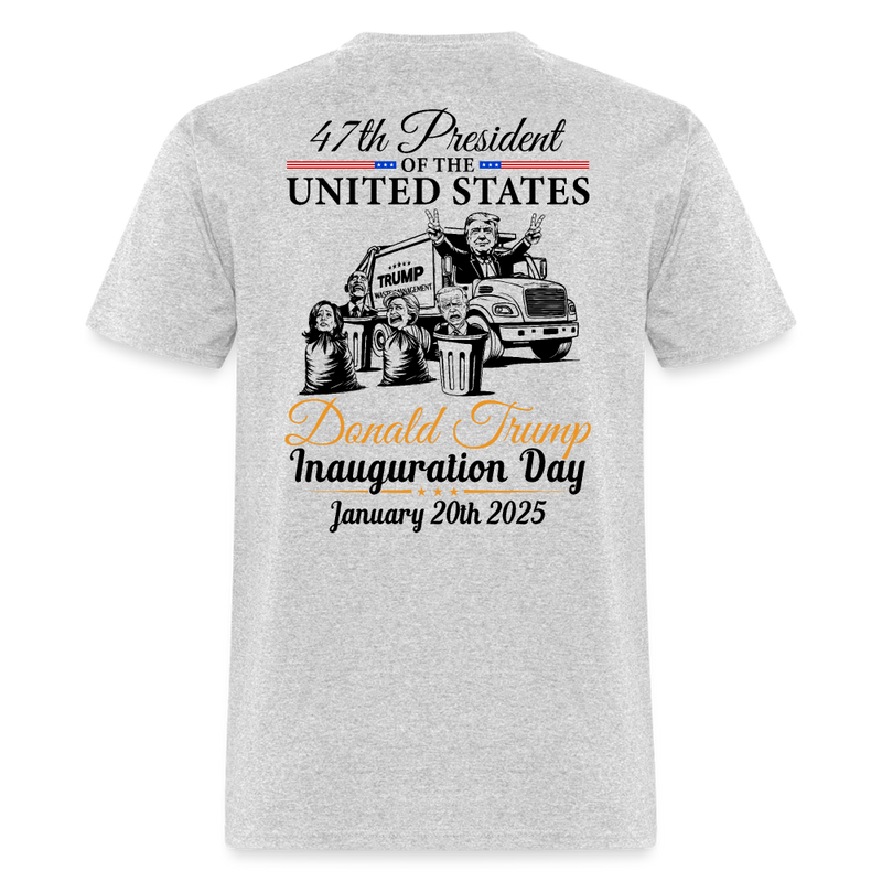 Trump 2025 Waste Management Inauguration Day T Shirt - heather gray