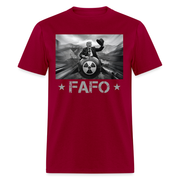 Trump FAFO T Shirt - dark red
