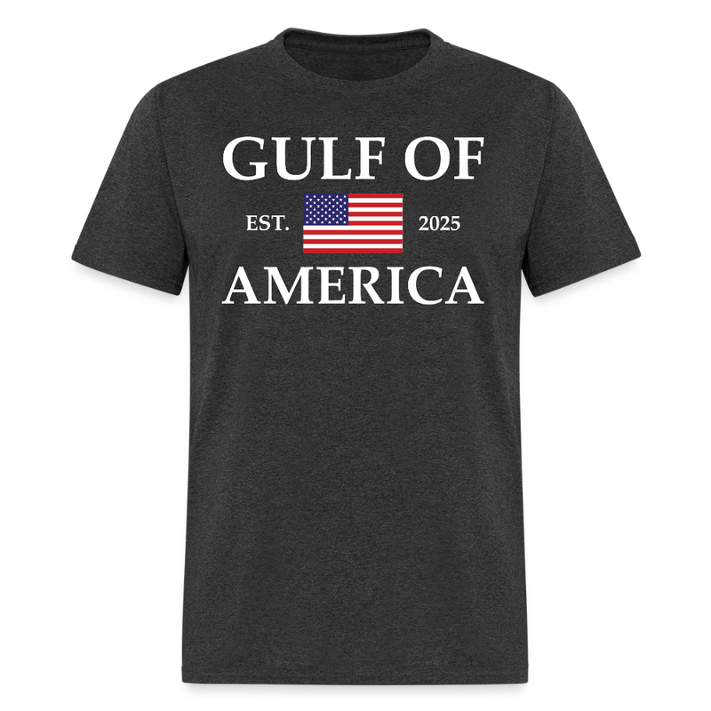 Gulf of America Est. 2025 Flag T Shirt - heather black