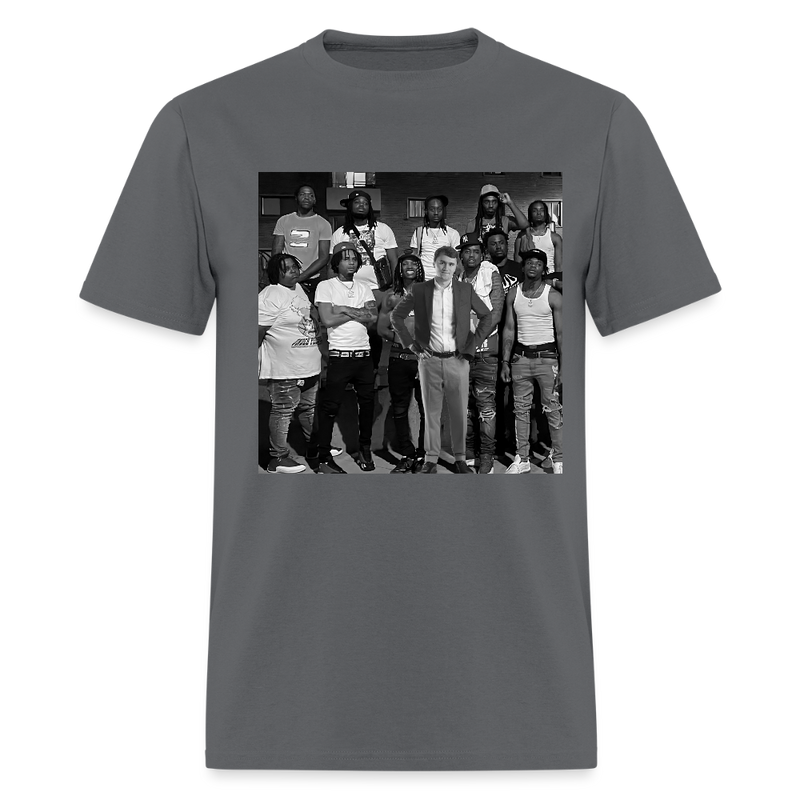 Charlie Kirk with King Von T Shirt - charcoal
