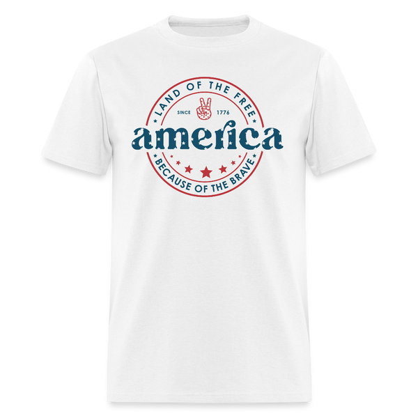 America Since 1776 Land Of The Free T Shirt - white