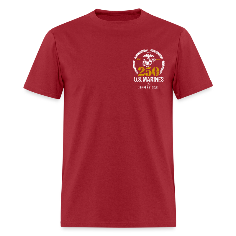 250th United States Marines Semper Fidelis Est. 1775 T Shirt - dark red