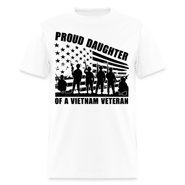 Proud Daughter of A Veteran T Shirt - 2 - white