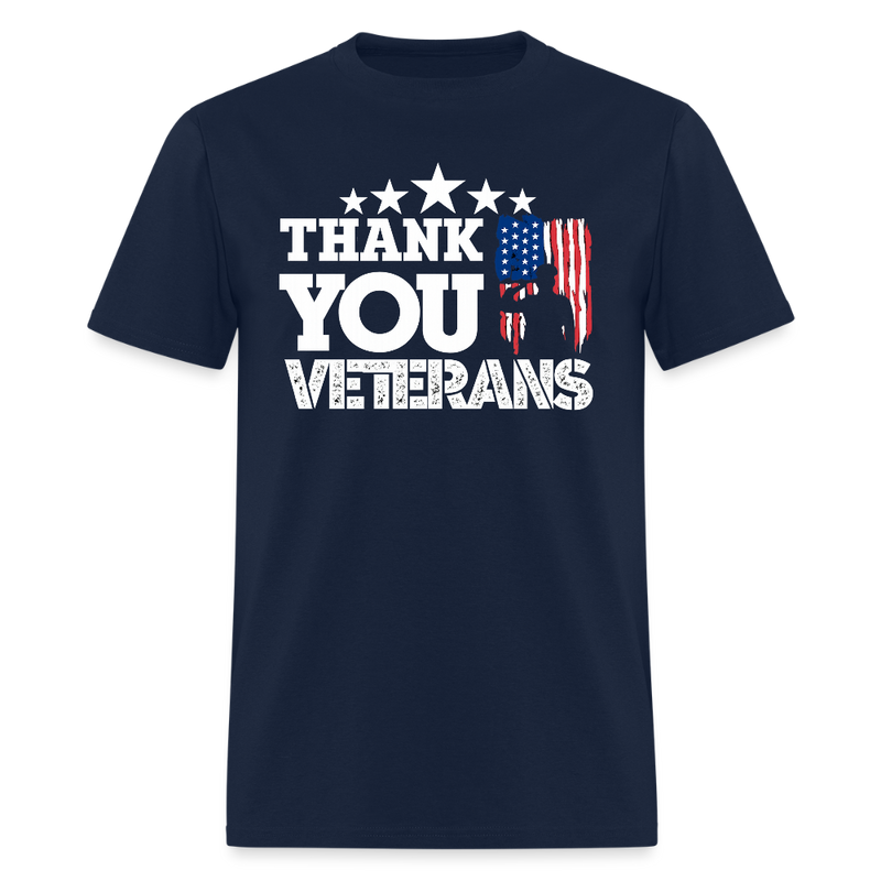 Thank You Veterans T Shirt - 3 - navy